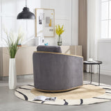 COOLMORE Corduroy Barrel Chair, Comfortable Accent Sofa Chair for Living Room, 360 Degree W395P220272