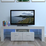Household Decoration LED TV Cabinet with Two Drawers White 29211393