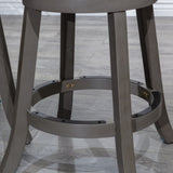 24" Counter Stool, Weathered Gray Finish, Charcoal Fabric Seat B04660672