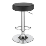 Black and Chrome Adjustable Hydraulic Bar Stool B062P149094