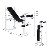 ZUN Weight Bench with Adjustable Workout Bench and Barbell Rack and Leg Developer, Foldable Weight Bench 25252986