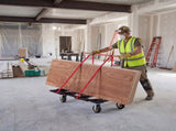 Folding Drywall Dolly with 4X6" Casters, 2000 LBS Load Capacity, Expandable Deck and Back Frame, W2019P481341