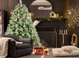 Artificial 6ft Green Christmas Tree with 988PVC/Hard Needle Mixed Branch Tips, 300L warm white led, 92279210
