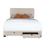 ZUN QUEEN SIZE UPHOLSTERED BED WITH ADJUSTABLE HEIGHT / MATTRESS 10 TO 14 INCHES / LED DESIGN WITH W1867121463