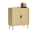 ZUN Kitchen storage cabinets with rattan decorative doors, buffets, wine cabinets, dining rooms, 37563688