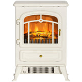 22" Electric Fireplace Heater, Freestanding Fire Place Stove with Realistic LED Flames and Logs, and 43591736