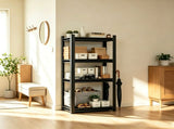 4-Tier Adjustable Metal Storage Shelving Unit, Black Heavy Duty Rack for Garage, Home, Closet & 00737637