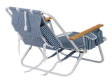 4-Position Adjustable Backpack Beach Chair, Foldable Rustproof Aluminum Frame Lounge Chair with 97614043
