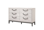 ZUN 1pc Unique Design Contemporary Dresser Bedroom Wooden Furniture Solid Wood 6- Drawers Storage Beige B011P266112