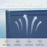 Outdoor Lounge Chair, 2 Pieces Aluminum Plastic Patio Chaise Lounge with 5 Position Adjustable W1859P149214