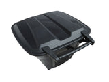 (2 pack)32 Gallon Wheeled Heavy Duty Plastic Garbage Can, Attached Lid, Black 52575432