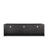 ZUN Black modern minimalist TV cabinet 80 inch TV stand, open locker Living Room Bedroom 95681566