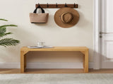 Natural Pine Dining Long Bench and Table Set Versatile Indoor Wood Furniture for Entryway, Living W1758P292488