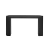 U_STYLE Curved Design Console Table with Unique Vertical Stripe Design ,Suitable for Living N711P205935B