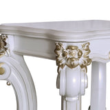 Antique Pearl End Table with Bottom Shelf B062P209125