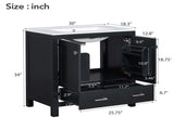 30" Black Bathroom Vanity Single Sink, Combo Cabinet Undermount Sink, Bathroom Storage Cabinet WF324043AAB