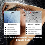 56"-60"W x 76"H Frameless Door, Double Sliding Door, 3/8'' Clear Tempered Glass W2011P197890