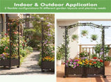 5 FT Self-Watering Vertical Raised Garden Bed with Trellis & Lockable Wheels, 2 Configurations 96779030