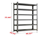 Garage Storage Rack, 6-Story Metal Shelves, Adjustable Partition Storage Unit, Supermarket, Home, 49319453