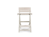 Harbor Point Fully Assembled All-Weather Recycled HDPE Outdoor Folding Bar Stool, Ivory B2745P409651