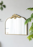 39.5" x 35" Gold Arched Mirror with Metal Frame, Wall- Mounted Mirror for Living Room Bedrrom W2078135192