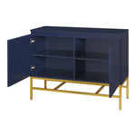 ZUN Minimalist & Luxury Cabinet Two Door Sideboard with ld Metal Legs for Living Room, Dining Room 02926492