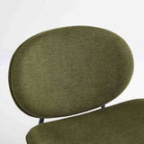 Mid-Century Modern Shell Chair Single Side Chair Tripod,Green fabric Lounge Chair in Walnut Finish W1143P214256