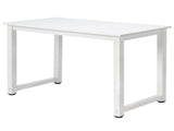 white desktop white pipe frame P2 particleboard with triamine steel feet 110cm computer desk 76997626