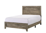 Grey Finish Fabric 1pc Full Size Panel Bed Beautiful Wooden Bedroom Furniture Contemporary Style B011P174712