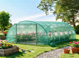 20' x 10' x 7' Walk-in Tunnel Greenhouse, Portable Hot House with Galvanized Steel Hoops & 12 63923894