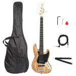 ZUN Gjazz Electric 5 String Bass Guitar Full Size Bag Strap Pick Connector 44996717