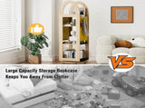 Rotating Bookshelf 4 Tier Small Corner Bookshelf for Small Spinning Bookcase with DIY PegBoard 33579105