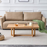 Chinese style log wind Imitation rattan tea table rectangular solid wood coffee table small family W115191494