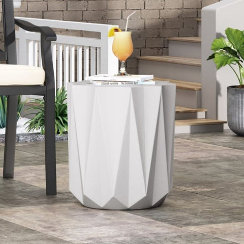 ZUN Outdoor LightWeight Concrete Side Table 73450.00