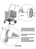 ZUN Convenient foldable shopping cart 93655953