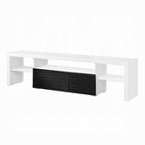 White and Black High Gloss 3-Shelf TV Stand B062P209171