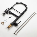 Heavy Duty Commercial Style Kitchen Sink Faucet, Single Handle Pre-Rinse Spring Sprayer Kitchen W1932P172299