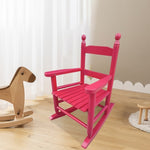 ZUN Children's rocking rose red chair- Indoor or Outdoor -Suitable for kids-Durable 01417255