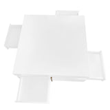 ON-TREND Modern High Gloss Coffee Table with 4 Drawers, Multi-Storage Square Cocktail Tea Table with WF314582AAK