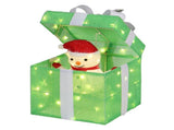 12in Motorized Pop-up Gift Box with Snowman, Outdoor Christmas Decorations with Motor & 60 LED 42683322
