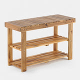 ZUN Acacia Wood Shoe Rack Bench Strong Weight Bearing Upto 200 LBS Best Ideas For Entryway Frontdoor 89611886