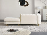 66.9''W Velvet Chaise Lounge,Luxury Modern Chaise Furniture,Tufted Back with 2pcs toss pillows for W579P224630