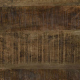 Natural and Black Drum Base Accent Table B062P153918