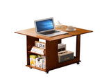 Bamboo folding edge table with movable storage, foldable tabletop suitable for beds and sofas, W2641P454908