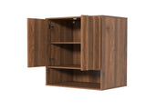 Wall-Mounted Storage Cabinet with Doors and Shelf. W331P532639