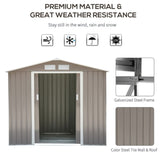 Steel Storage Shed Garden Tool house 7' x 4' White-AS 97699496