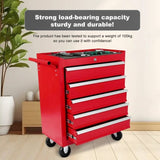 ZUN 5-Drawer Metal Rolling Tool Chest with Wheels,Tool Storage Cabinet With Locking System 24875909