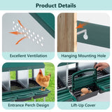 4-Hole Chicken Nest, With Legs And Cover to Protect Eggs,Green W1422P292941