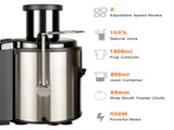 800W Home Use Multi-function Electricwith 3" Feed Chute for Whole Fruits and Veg,Centrifugal 20549252