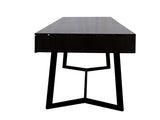 Modern Black 70.87" Computer Desk, Study & Work Desk, Y-Shaped Metal Legs W331P286651